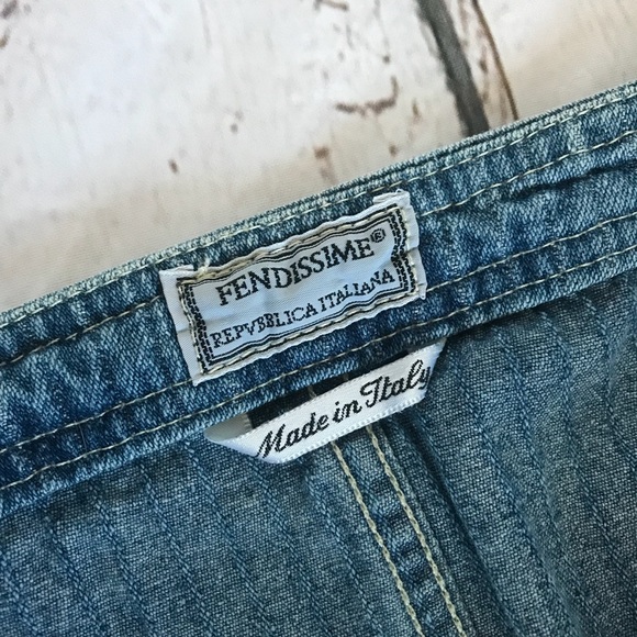 ‼️💥VINTAGE Fendissime Italian jean skirt! - Picture 5 of 8